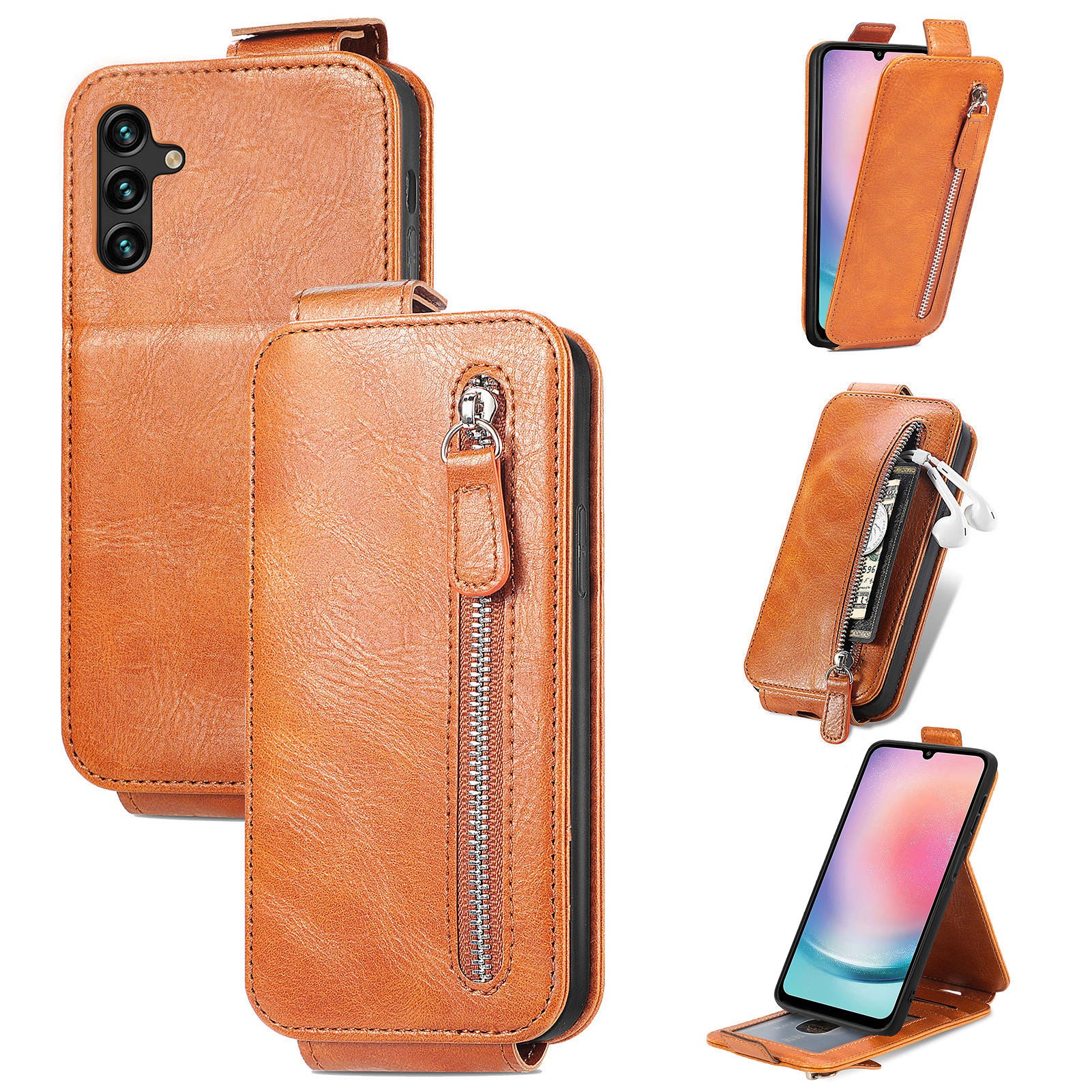 For Samsung Galaxy A24 5G Anti-Dust Phone Cover PU Leather Stand Wallet Vertical Flip Phone Case For Samsung Galaxy A24 5G Anti-Dust Phone Cover PU Leather Stand Wallet Vertical Flip Phone Case